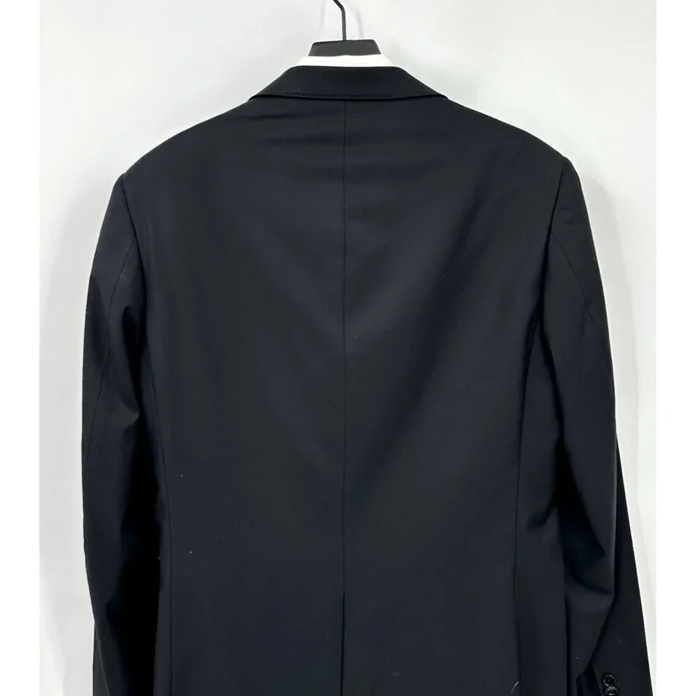 INDOCHINO jacket blazer sport coat black 42L classic wool business two button